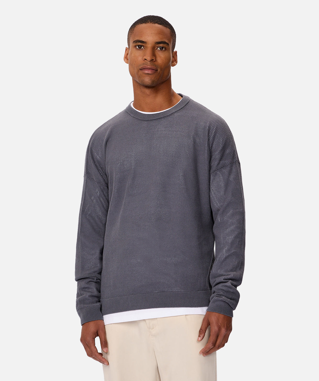 The Nanterre Crew Neck Knit - Thunder – Industrie Clothing Pty Ltd