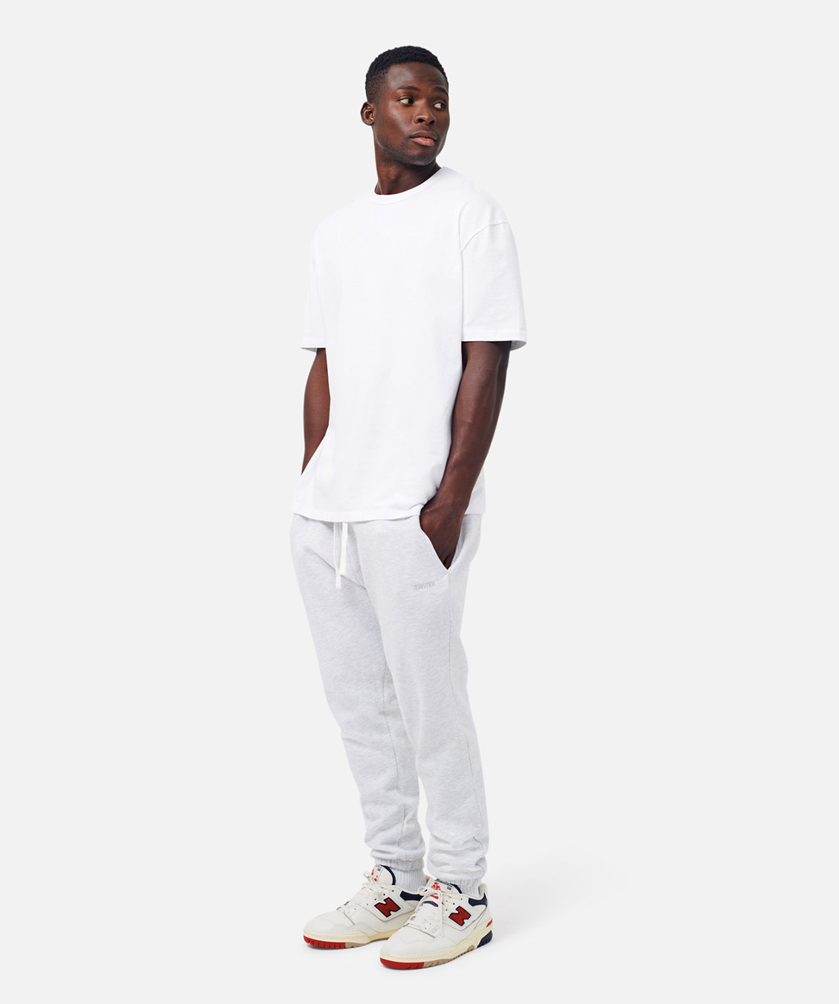 Grey and white track on sale pants