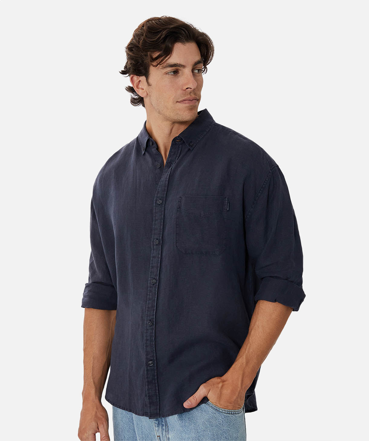 The Hemingway L/s Shirt - OD Navy – Industrie Clothing Pty Ltd