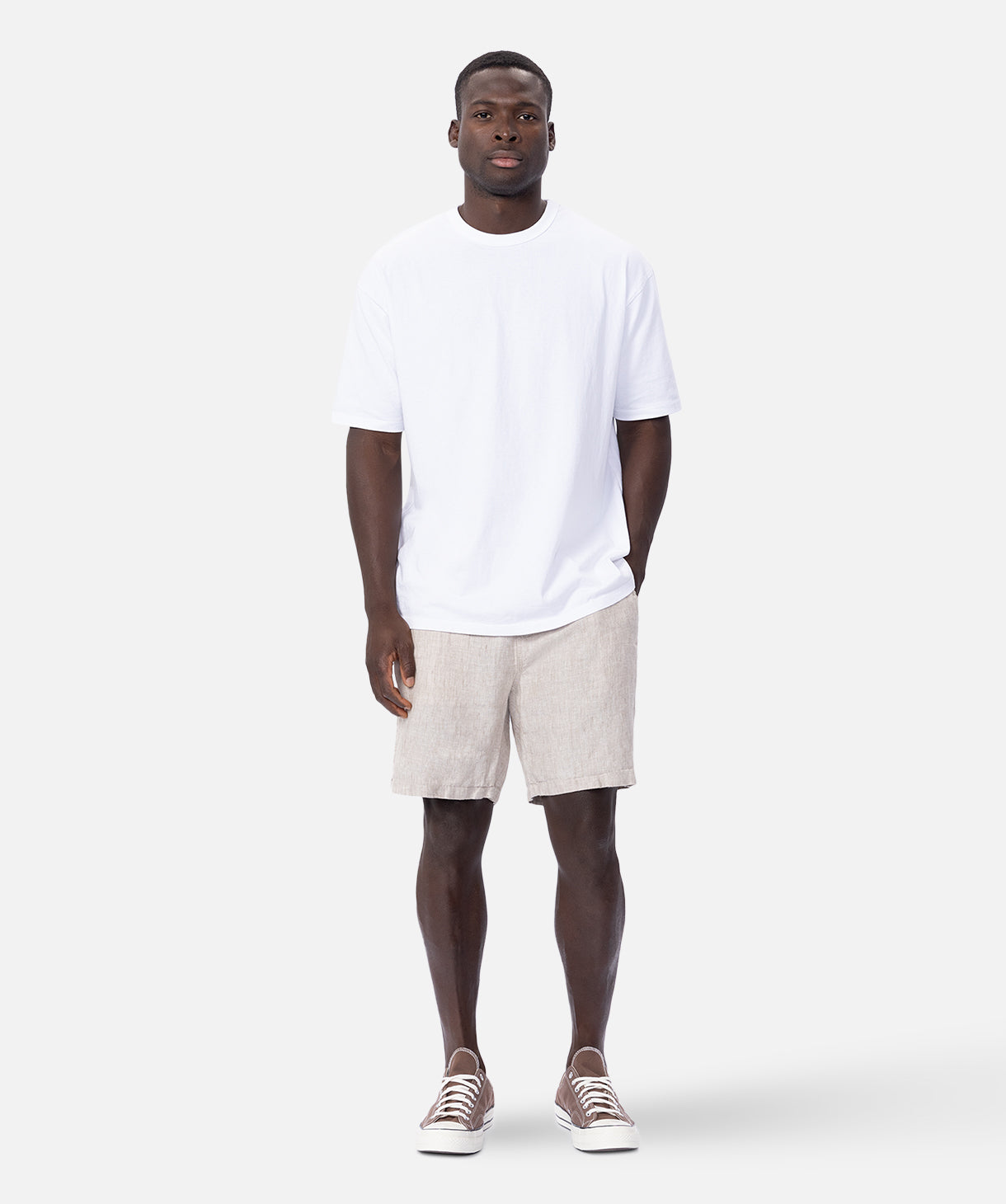 The Marina Linen Short - YD Wheat – Industrie Clothing Pty Ltd