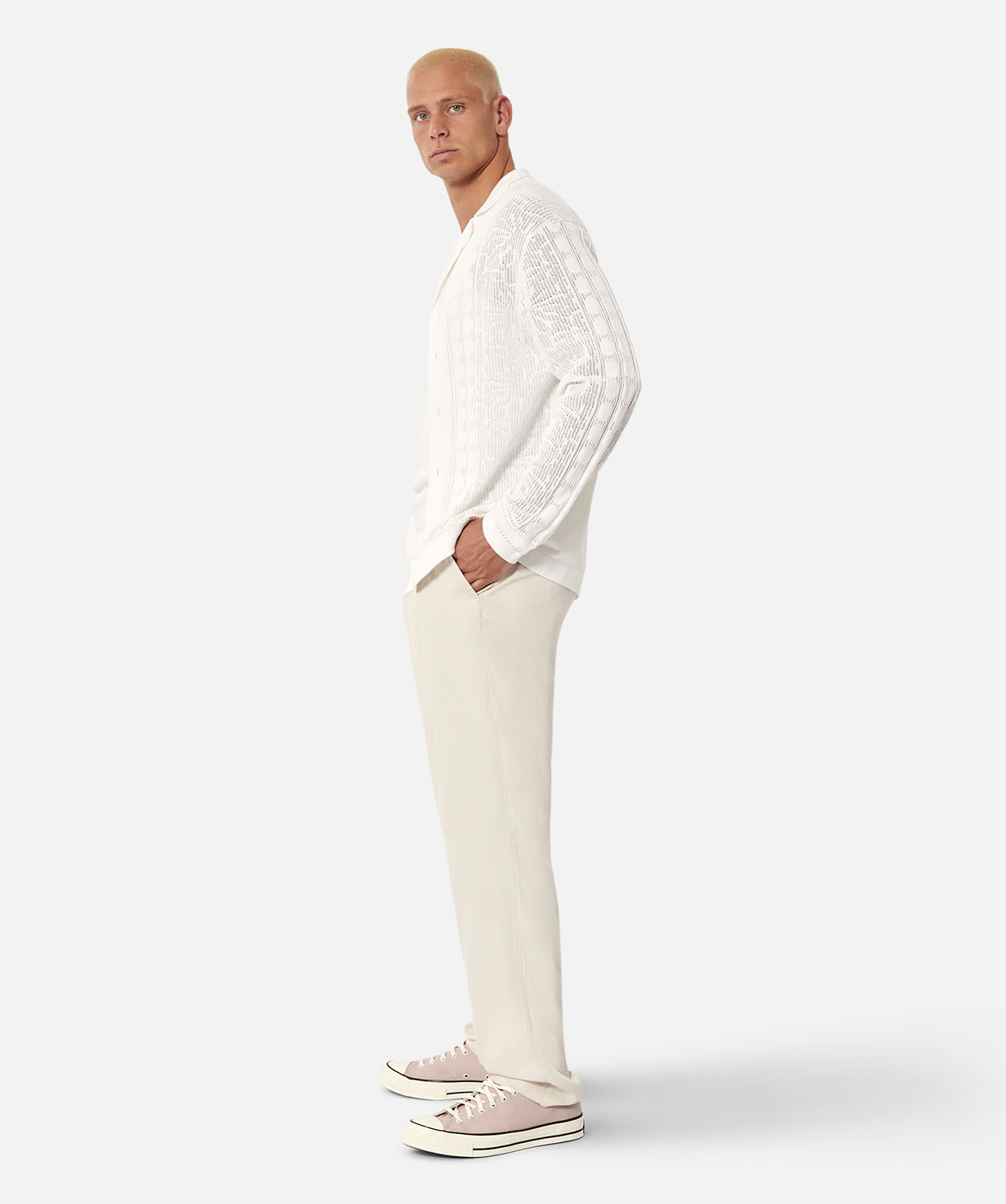 The Venezia Ls Polo - Chalk