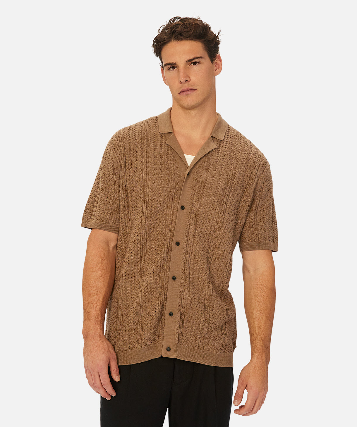 安心の海外正規品] BASIS BROEK 20SS ETU shirt mocha - トップス