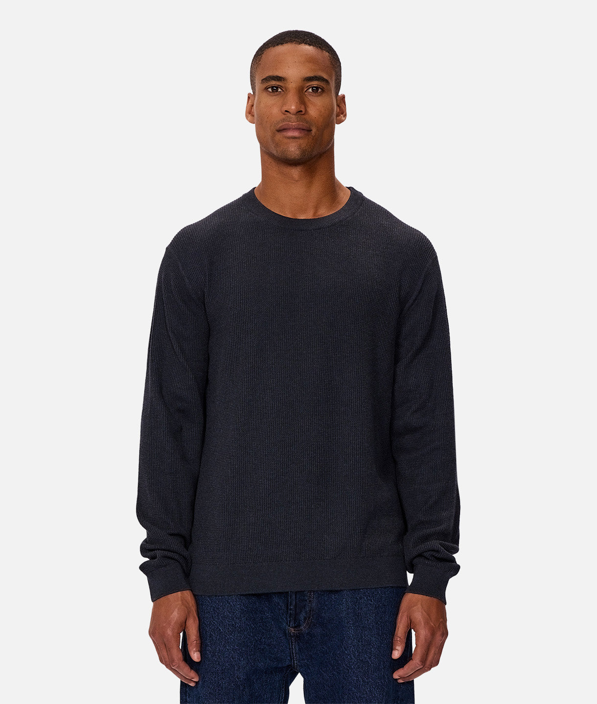 The Archer Knit - Dark Navy Melange – Industrie Clothing Pty Ltd