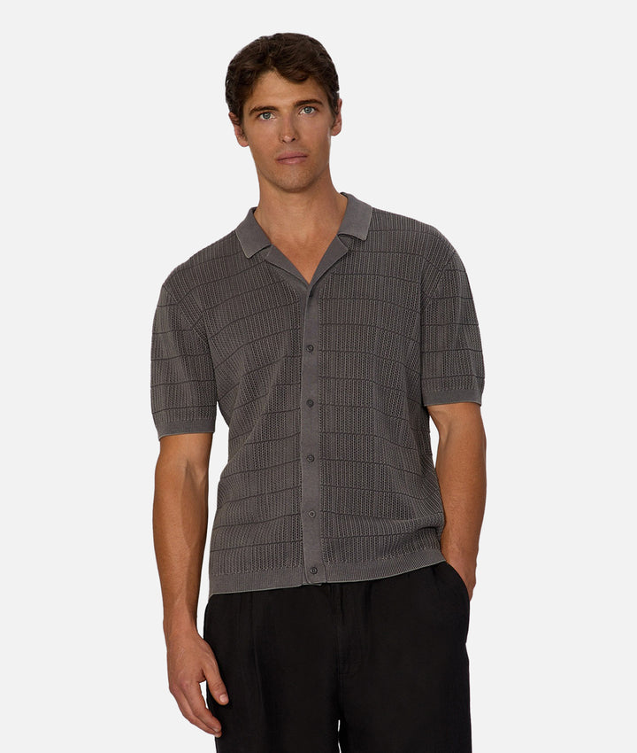 The Clemente S/s Shirt - Gun Metal