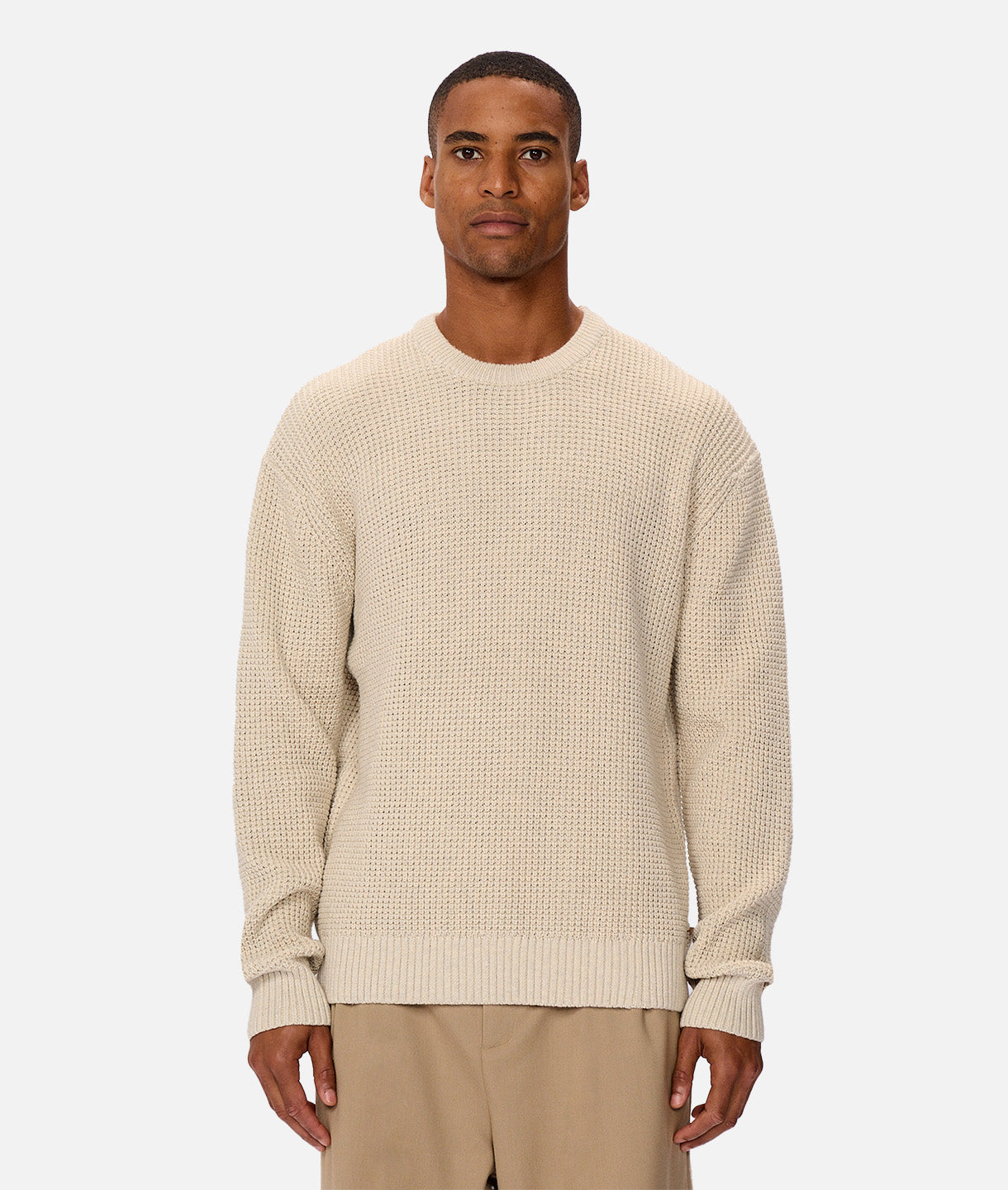 The Norwood Knit - Sand Melange 24 – Industrie Clothing Pty Ltd