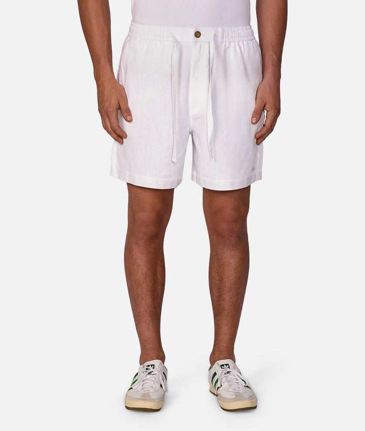 The Palma Linen Short - Off White