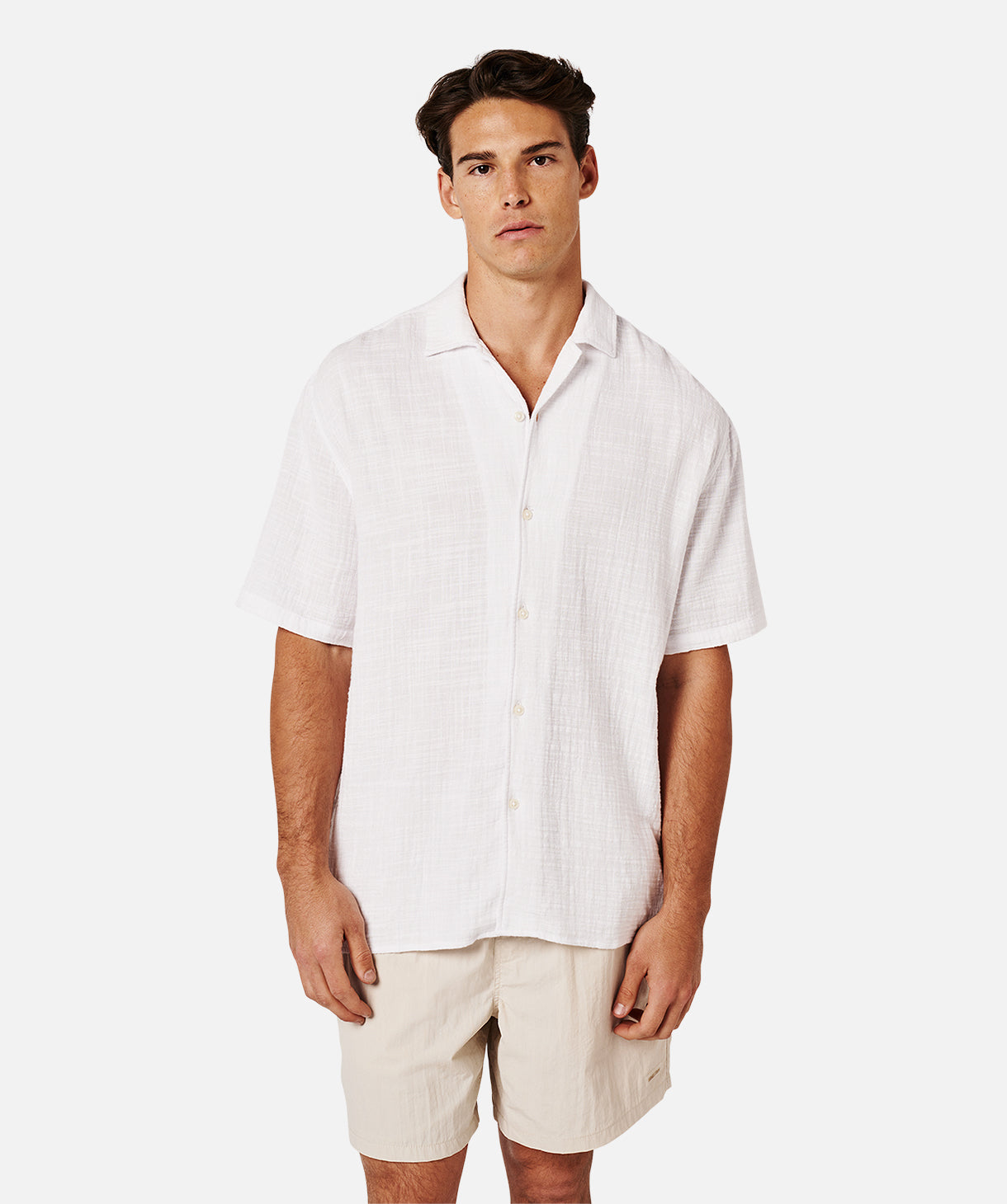 The Seguro S/s Shirt - Off White – Industrie Clothing Pty Ltd