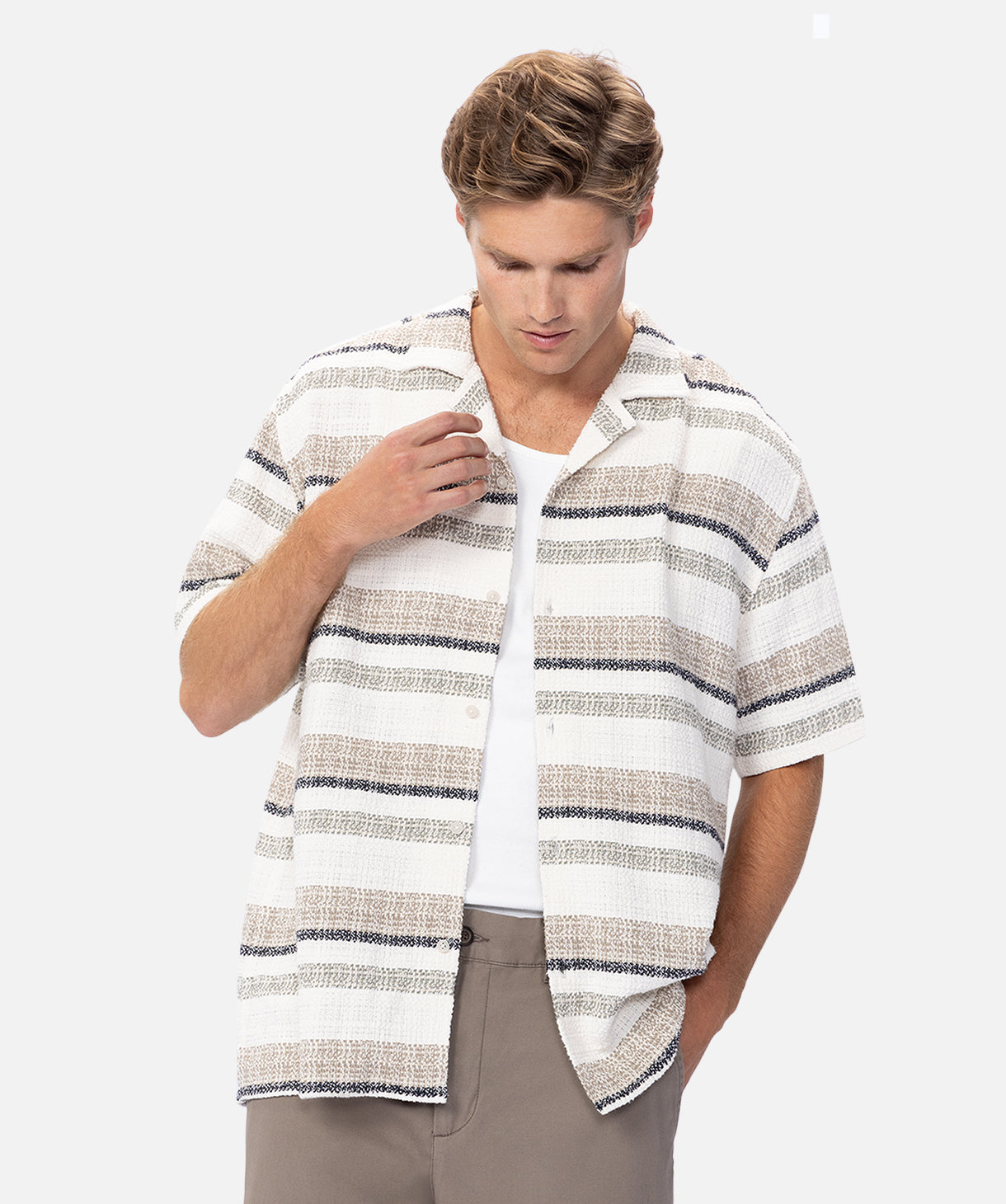 The Venderes S/s Shirt - Cream Combo