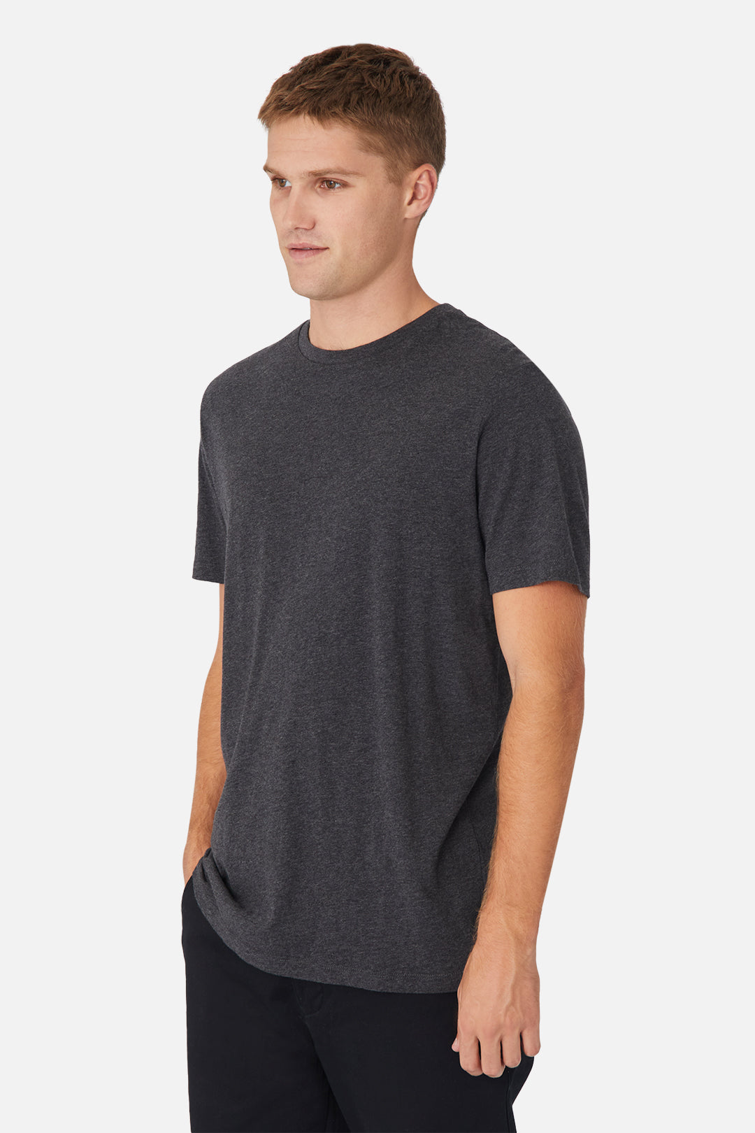 Stealth Crew Neck T-Shirt Charcoal Marl