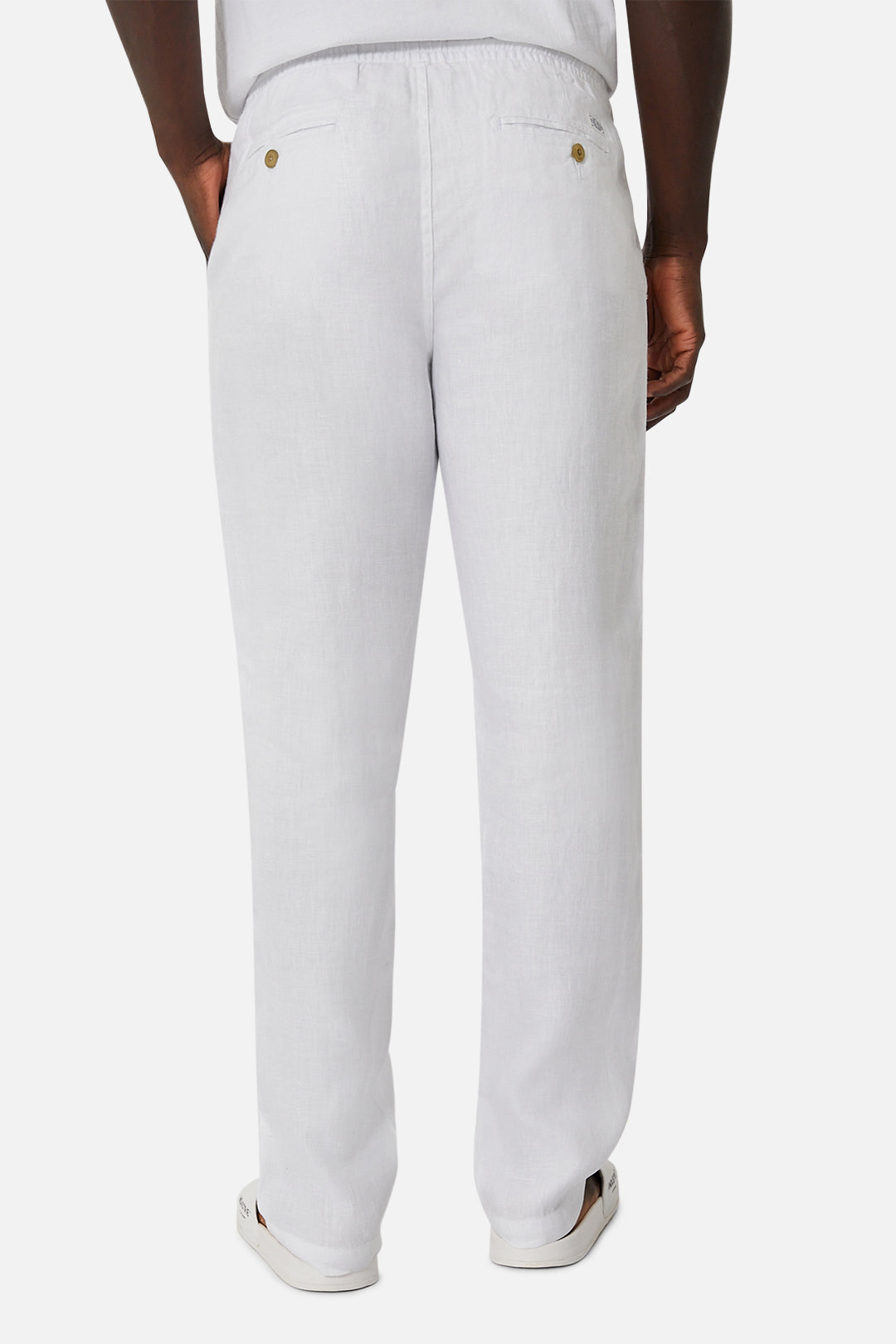 Men's Linen Pants Summer Pants Beach Pants Capri Pants Drawstring Elastic  Waist Plain Comfort Breathable Calf-